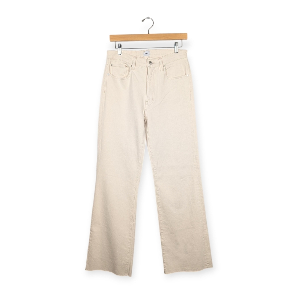 Edwin Marli Raw Hem Pants Parchment Cotton Blend Jeans Size 27